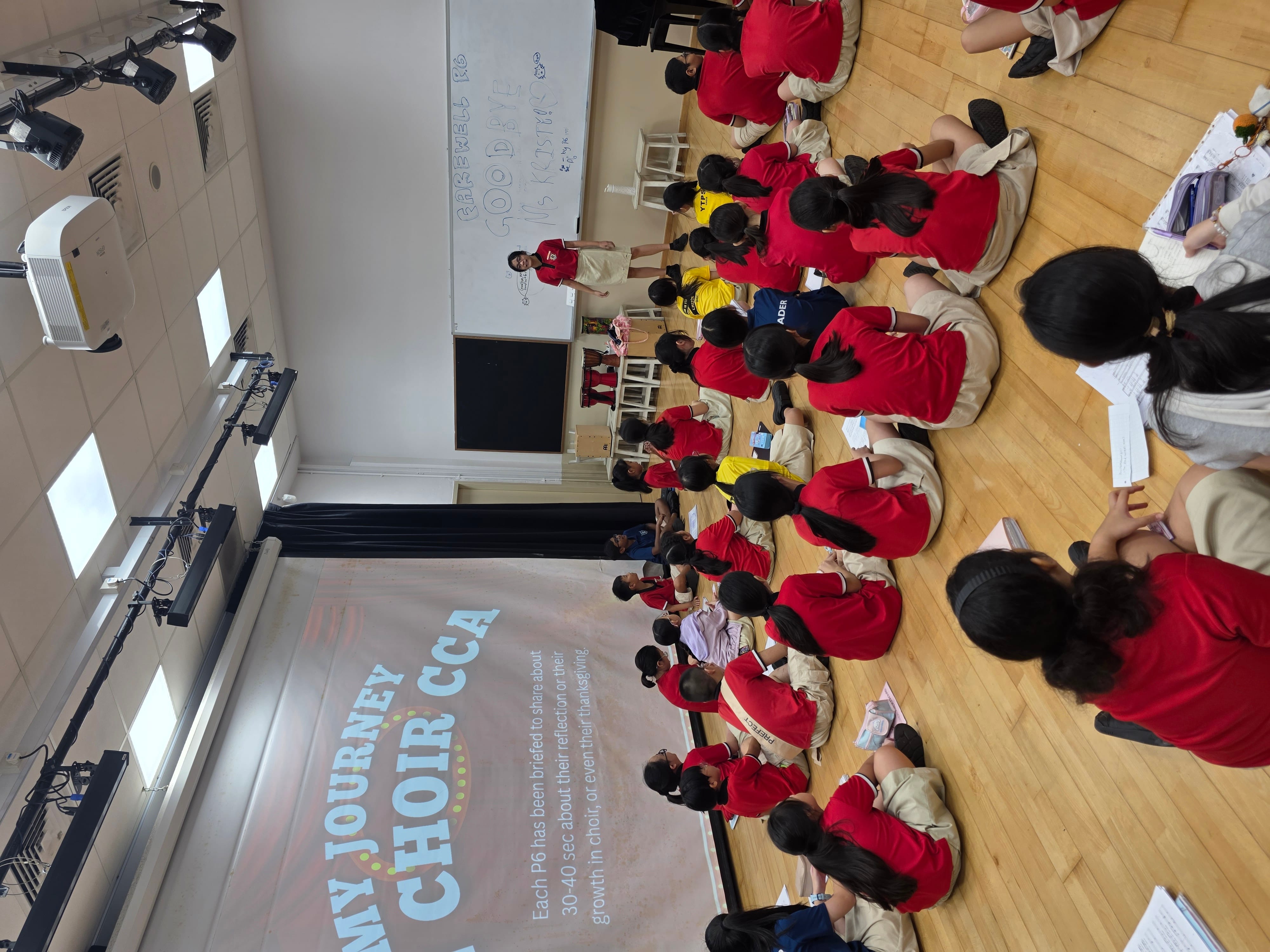 Last Day of CCA, the P6s shared about their CCA journey in Choir